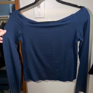 Indigo Luna Navy Long Sleeve Off-Shoulder Top Brand New 2026